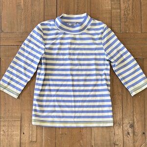 Mini Boden striped long sleeve rash guard
